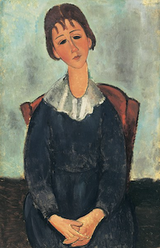 アメデオ・モディリアーニ《少女の肖像（ジャンヌ・ユゲット）》1918年