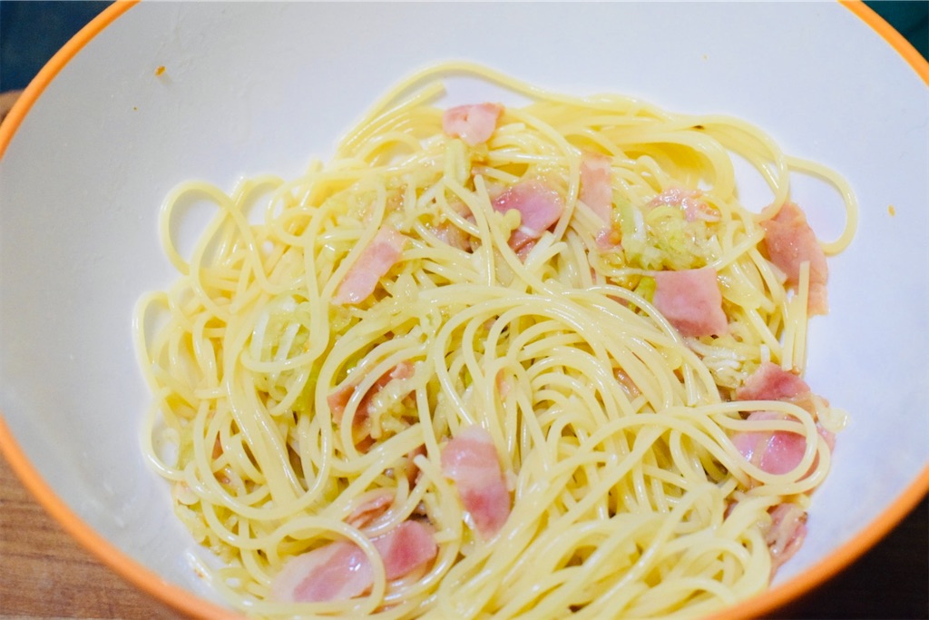ベーコンの冷製ペペロンチーノ