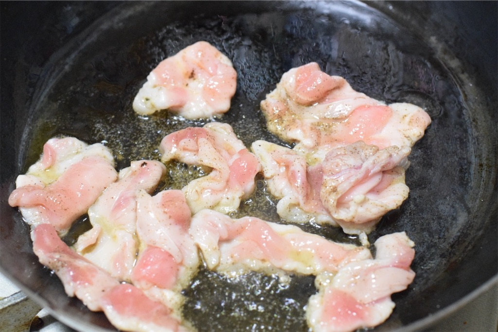 豚の生姜焼きパスタ（白だし）のレシピ