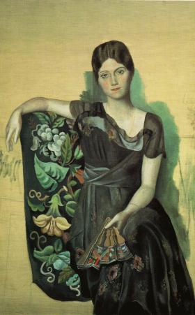 《安楽椅子のオルガ》1918年、パリ国立ピカソ美術館