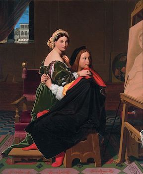 ドミニク・アングル《ラファエロとフォルナリーナ》1814年