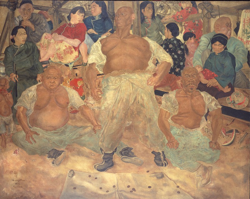 《北平の力士》1935年、秋田県立美術館