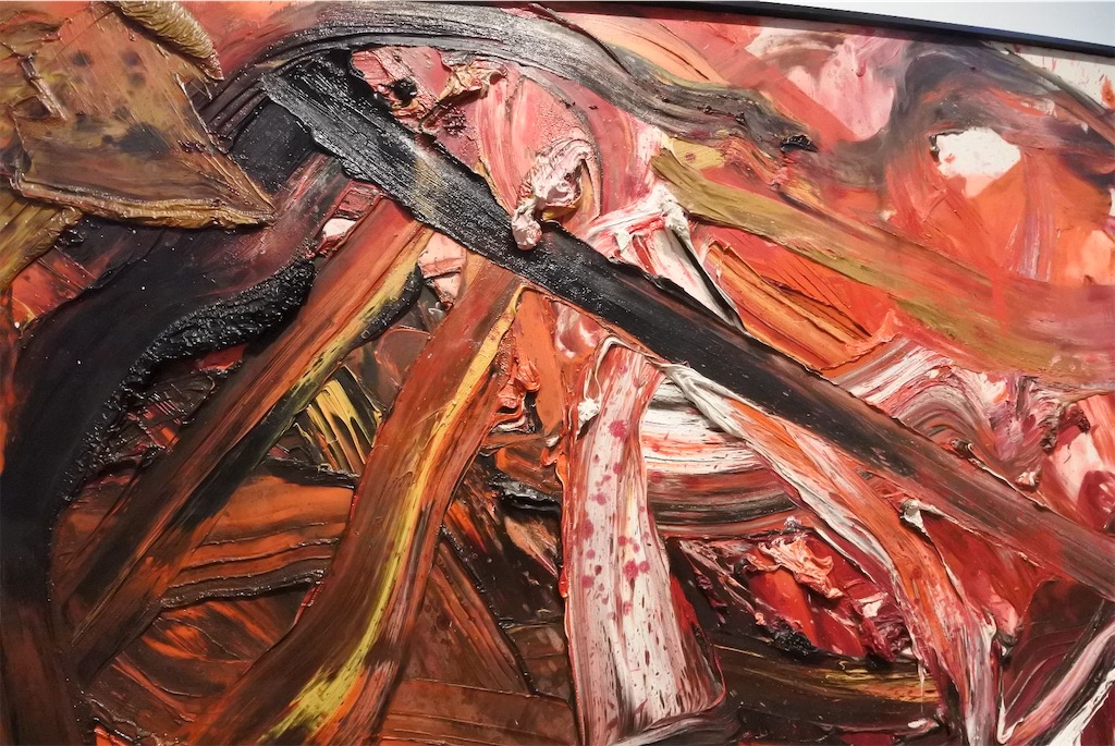 白髪一雄《天空星急先鋒》〜血と闘志のカオス絵巻、カンヴァスはリング