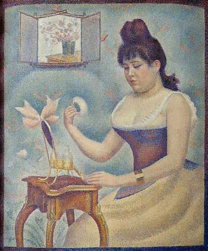 《化粧する若い女（白粉をはたく若い女）》1888–1890年、コートールド美術館