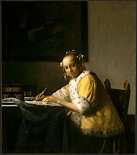 フェルメール《手紙を書く女》〜まだ送らないで、恋文は、まだ胸の中に