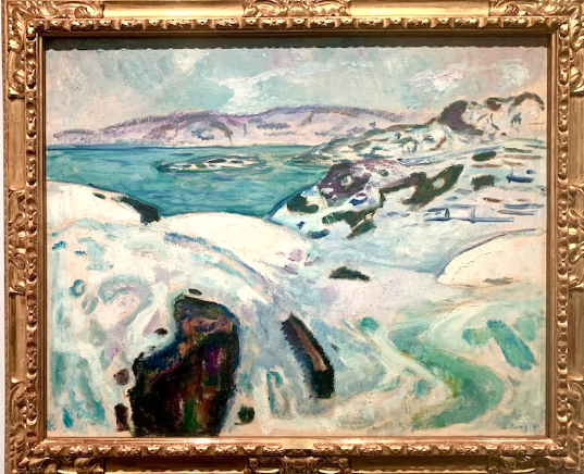 ムンク《フィヨルドの冬》〜北欧の雪景色、白い血流と黒い鼓動