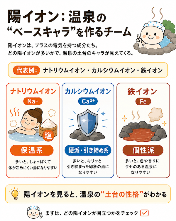 陽イオン：温泉の“ベースキャラ”を作るチーム