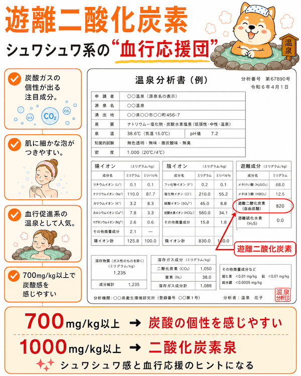 遊離二酸化炭素：シュワシュワ系の“血行応援団”