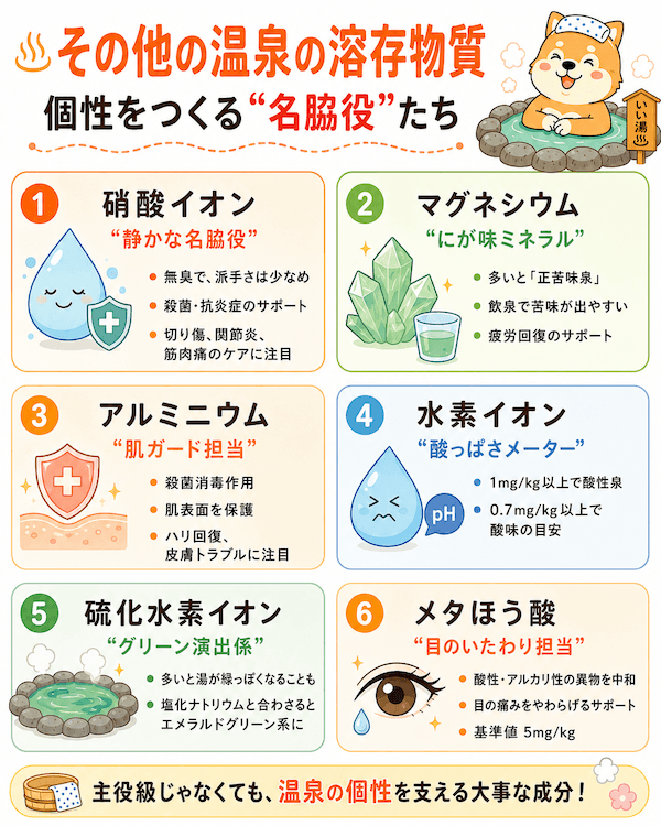 その他の温泉の溶存物質