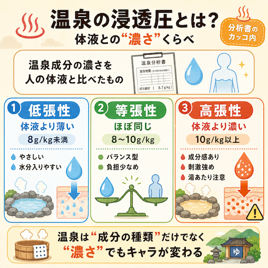 温泉の浸透圧とは？