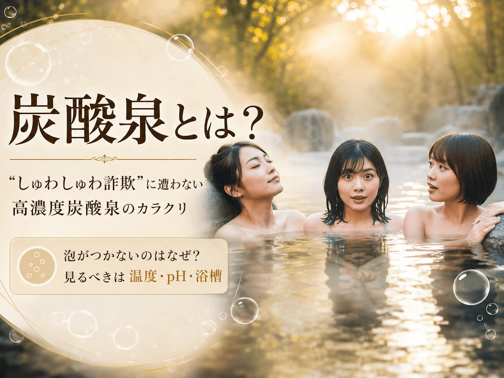 炭酸泉とは?“しゅわしゅわ詐欺”に遭わない「高濃度炭酸泉」のカラクリ