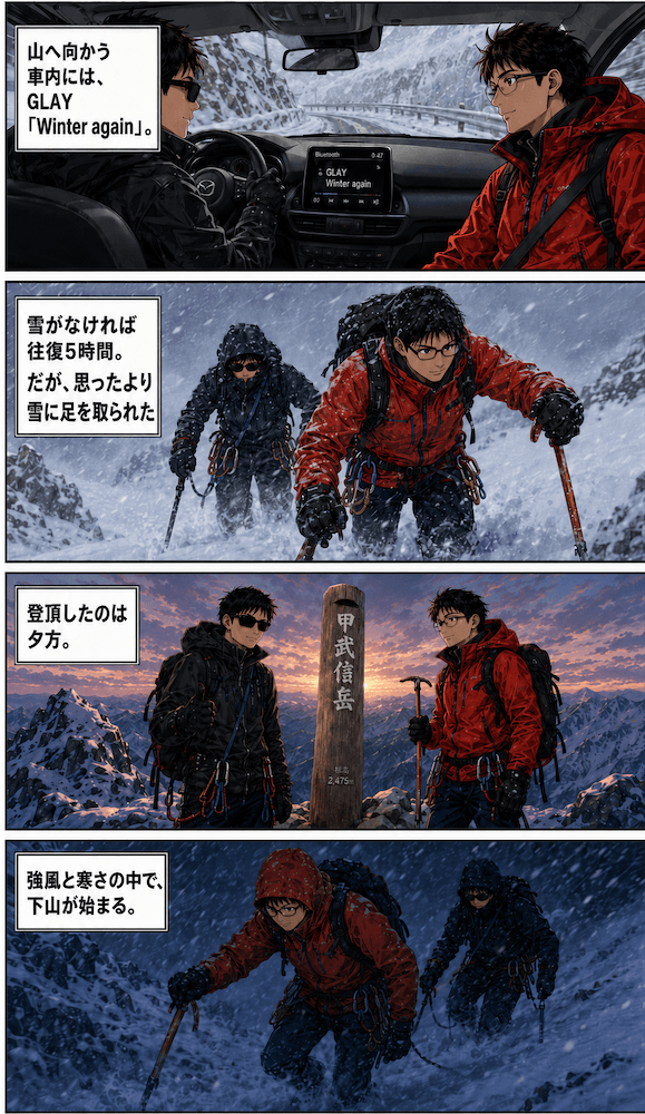 漫画『温泉クライマー』〜戦友と越えた景色、命を預けた山の記憶
