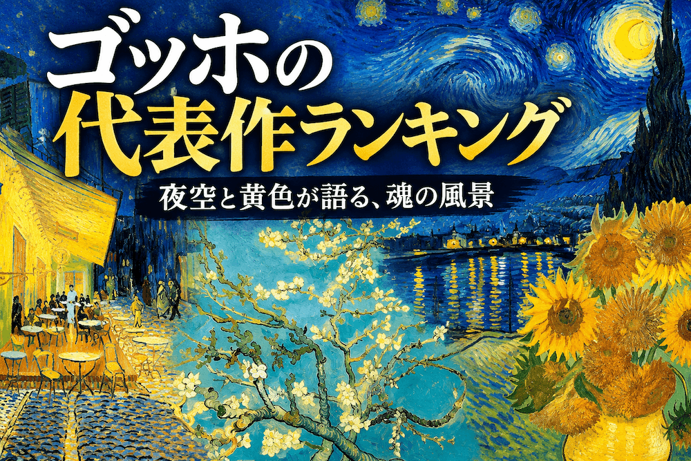 ゴッホ代表作ランキング、有名絵画一覧〜夜空と黄色が語る、魂の風景