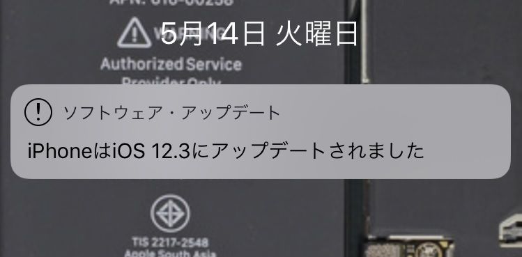 iOS12.3 アップデート完了