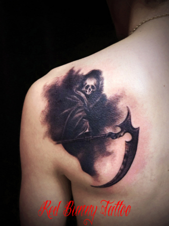 死神 タトゥーデザイン　Grim Reaper tattoo