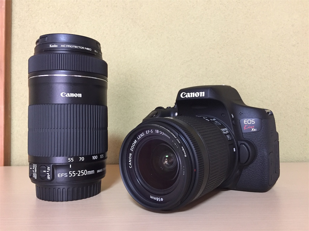 Canon EOSKissX8i ダブルズームキット＋レンズ2本（一眼レフ