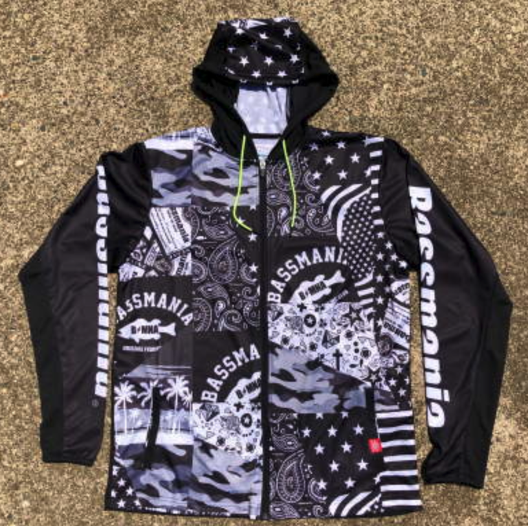 バスマニア　パーカー　アウター リブ編みロゴストレッチZIPパーカー［BLK］［LIMITED