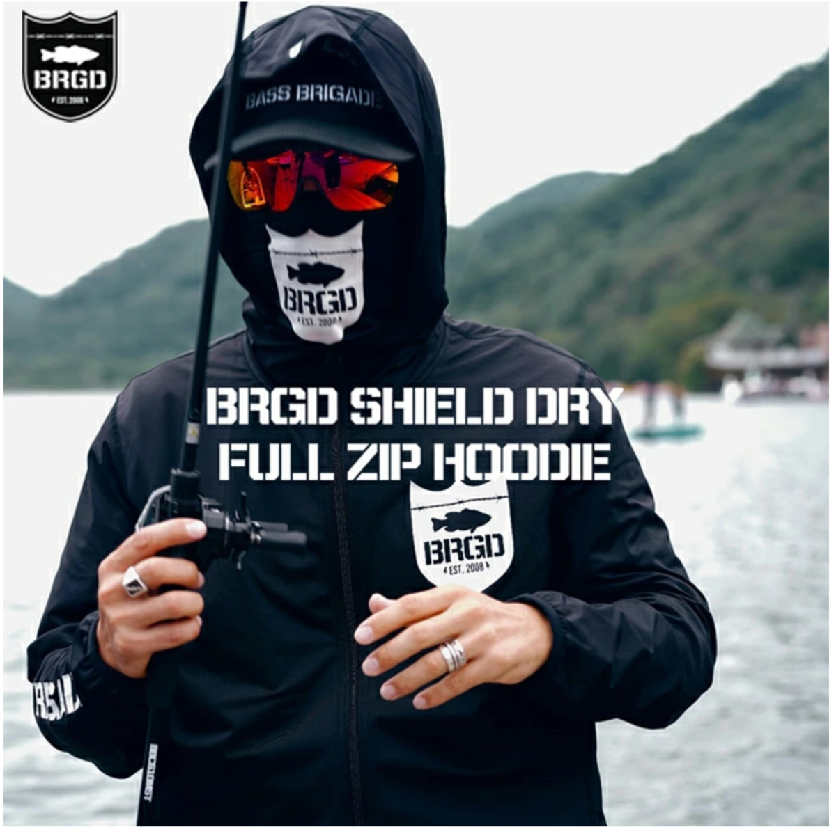 バスブリゲード BRGD FULL ZIP WEATHERPROOF JACET BASSBRIGADE】虫・紫外線・暑さを一発解決「BRGD SHIELD DRY FULL ZIP