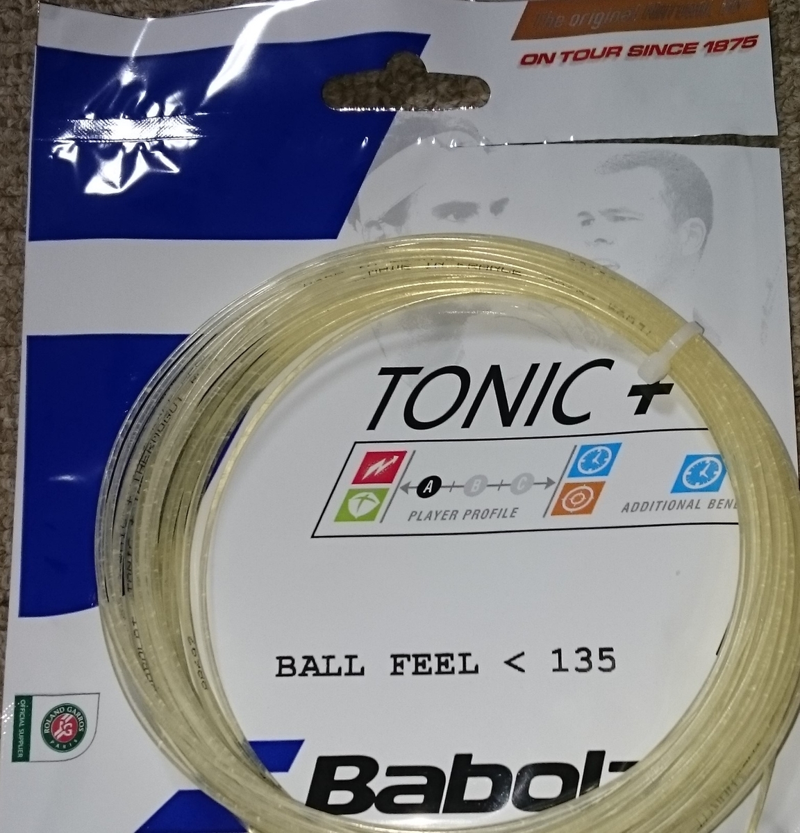 バボラ タッチVS 125 ナチュラル Babolat Touch VS 2張り