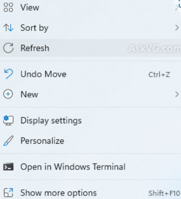 Windows11 Right Click Menu