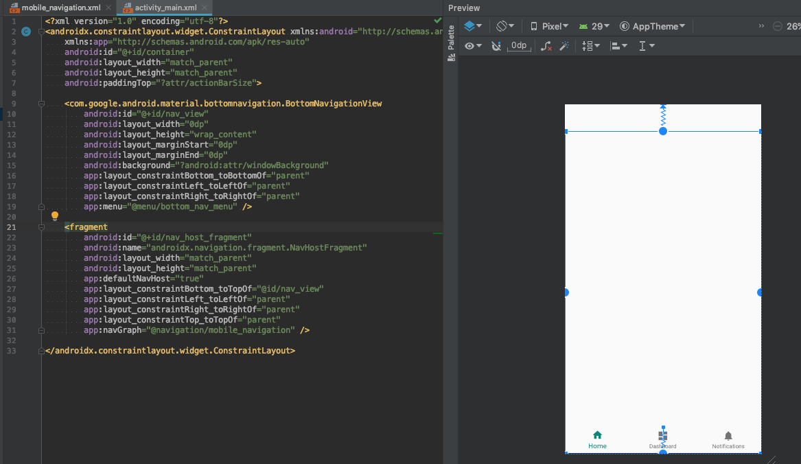BottomNavigationViewを使ったときにFragmentの下が隠れるときの対処法というかそもそもConstraintLayout使うときmatch_parentは 使わないほうがいい - batchのブログ