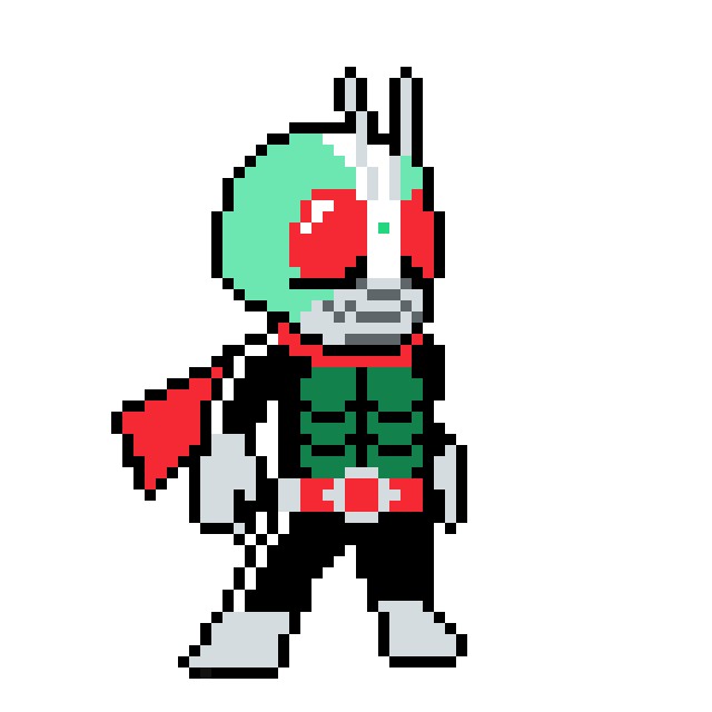 二次創作ゲーム仮面ライダーの追々加ドット絵 バトエン 記