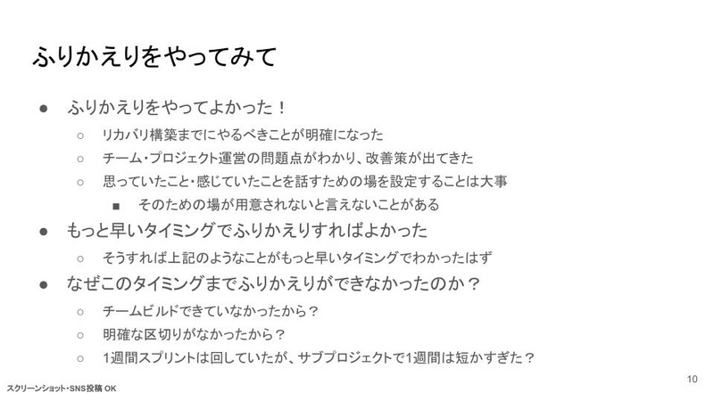 スライドのスクリーンショット。内容は以下に記載