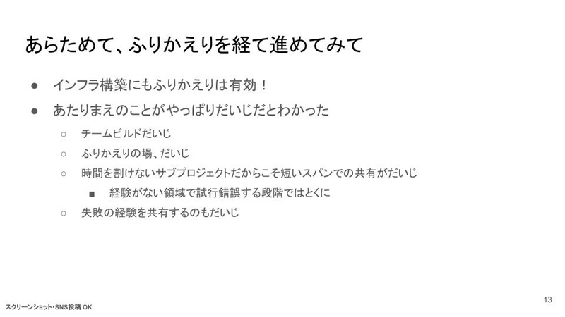 スライドのスクリーンショット。内容は以下に記載