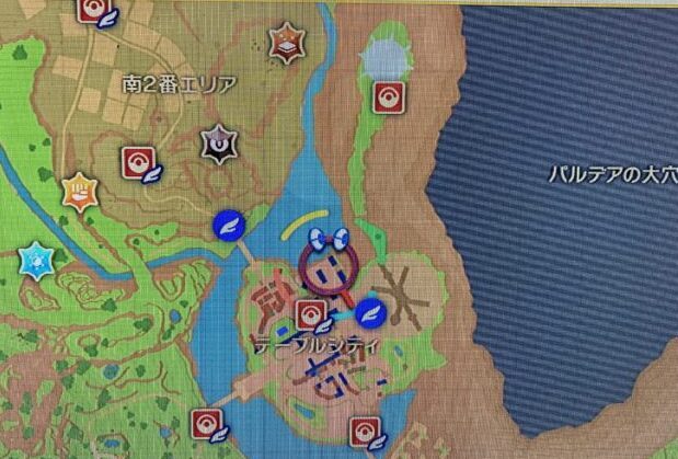 ポケモンSVのエリアマップの写真