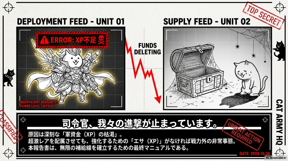にゃんこ大戦争XP集め方ラボ｜効率的な稼ぎ方とカンストへの道