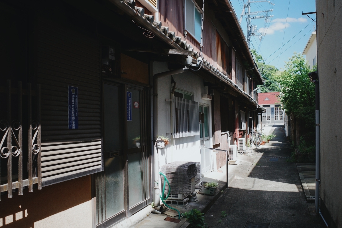 湯浅駅前の路地