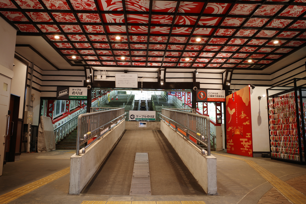 極楽橋駅のケーブルカー乗り場