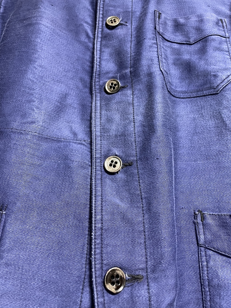 50s 美品　XL-2XL相当　モールスキン ジャケット　　Le Pigeon 1960's LIVRADOR Black Moleskin Jacket Deadstock