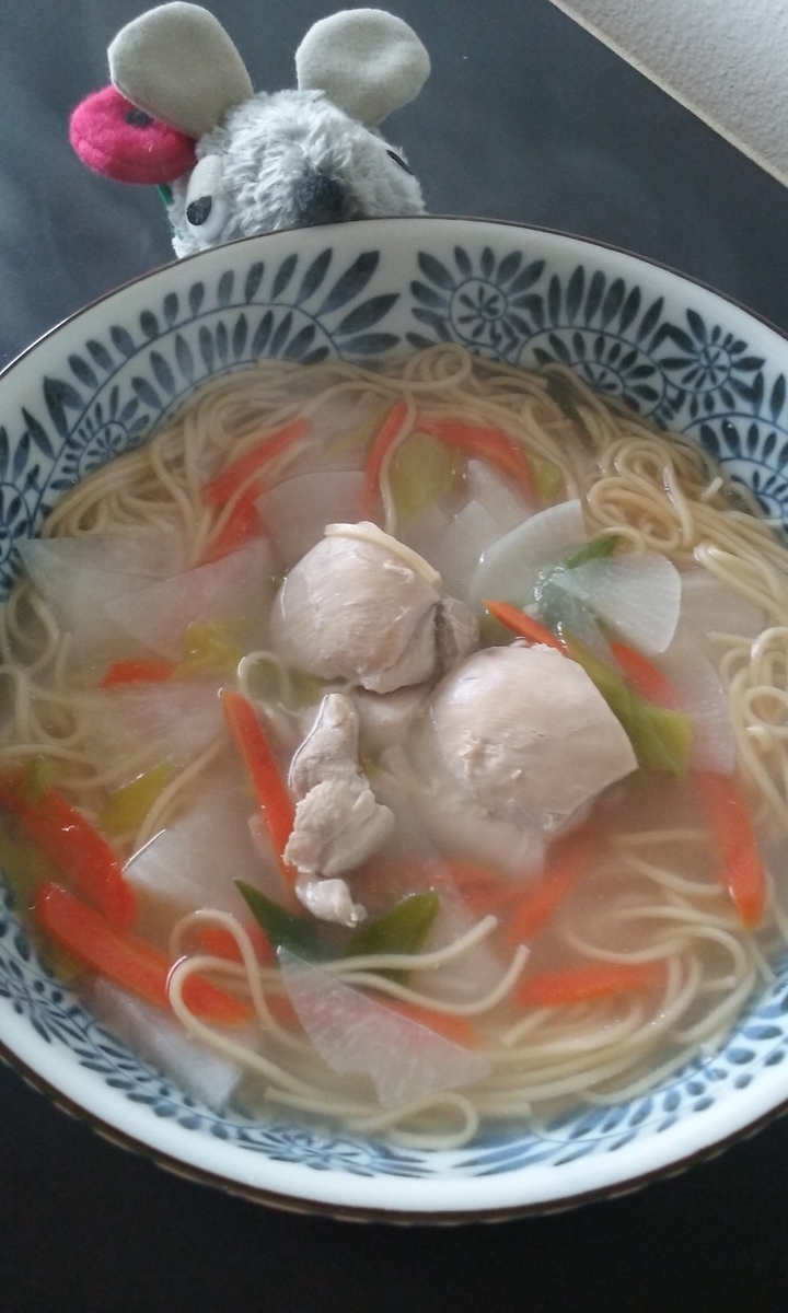 鶏野菜ラーメン（盛付け例1）。