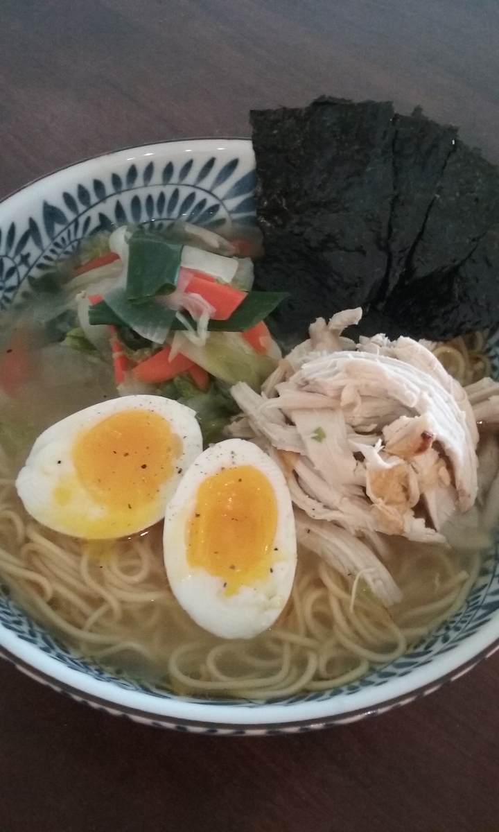 鶏野菜ラーメン（盛付け例２）。