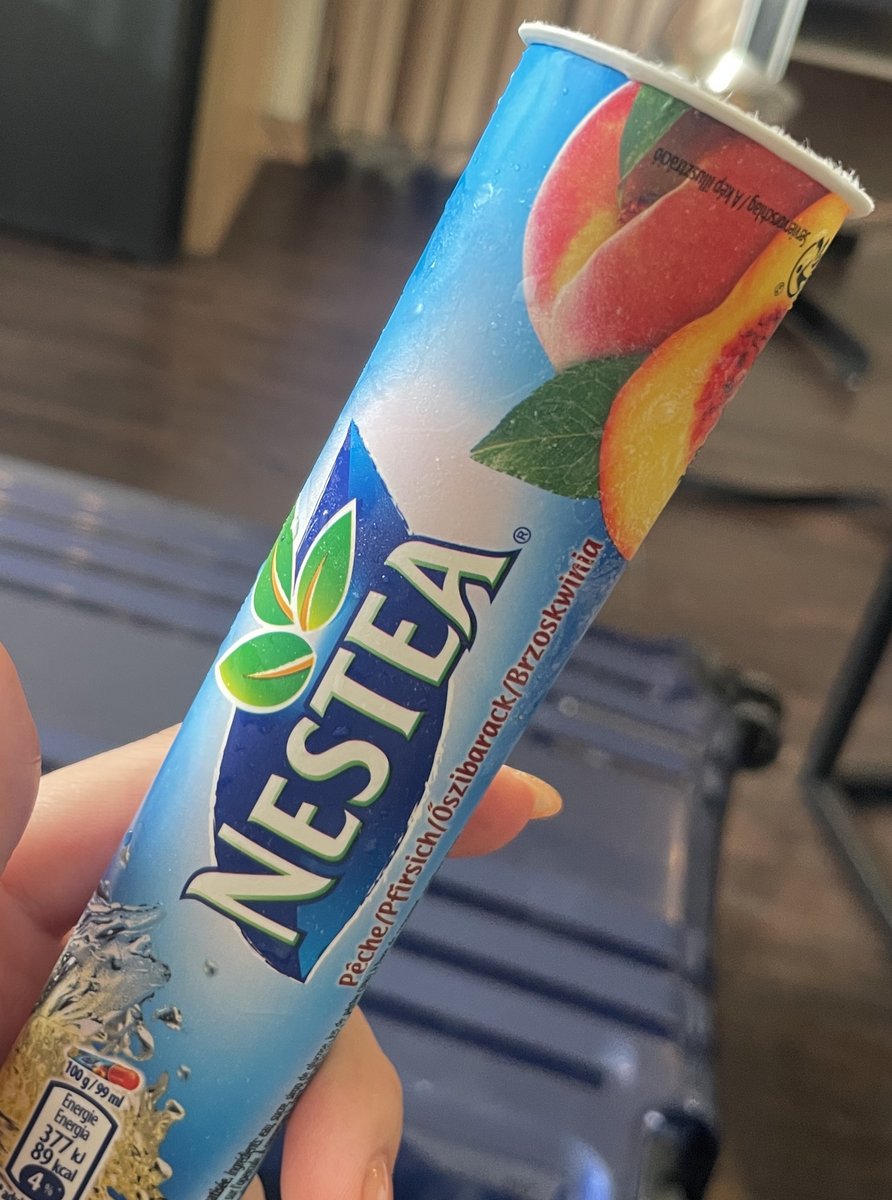 桃のシャーベットめちゃくちゃ美味しいのに安くておすすめです