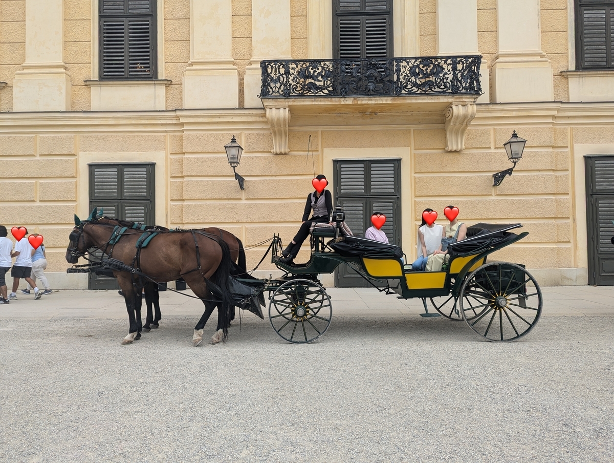 馬車に乗っているとほかの観光客からたくさん写真を撮られました笑