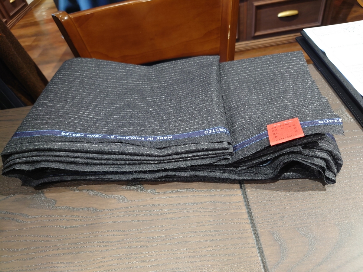 Zerbinoで選んだJohn Foster製フランネル生地のアップ写真