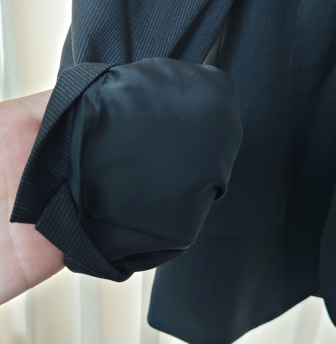 Differenceジャケット袖裏の素材感
