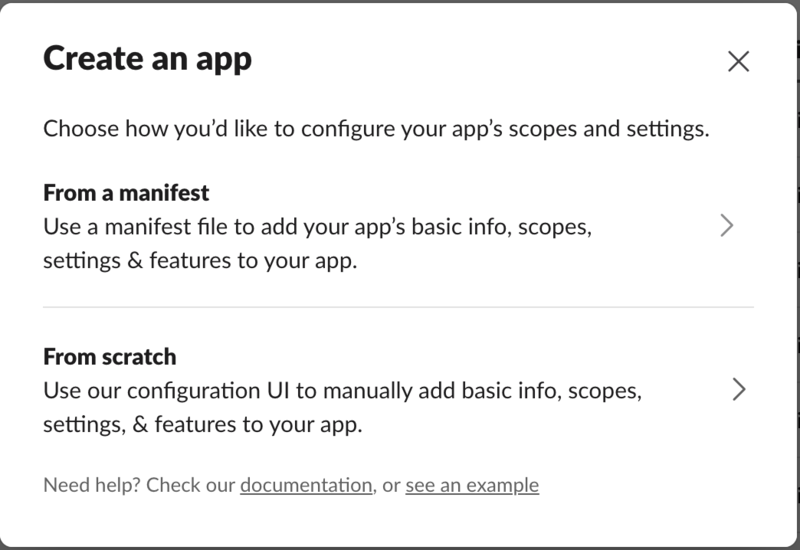 Slack App の作成1