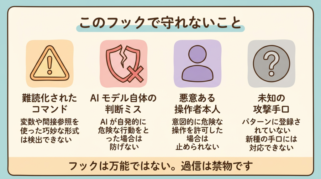このフックで守れないこと