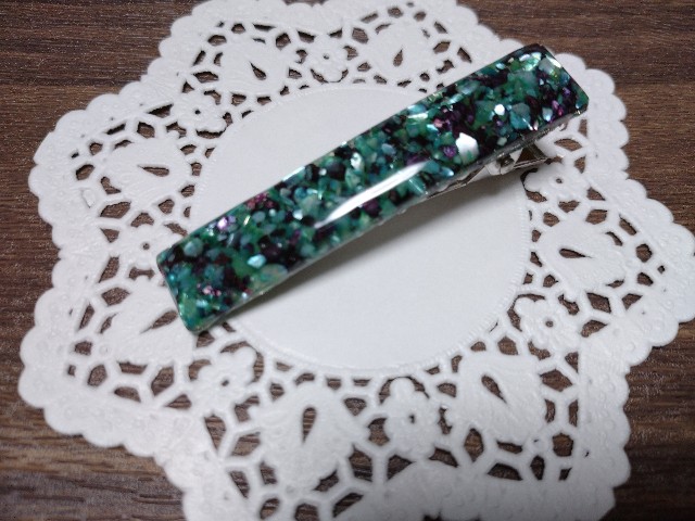 レジン 鬼滅の刃 炭治郎カラーのヘアクリップ作ってみた べにかブログ