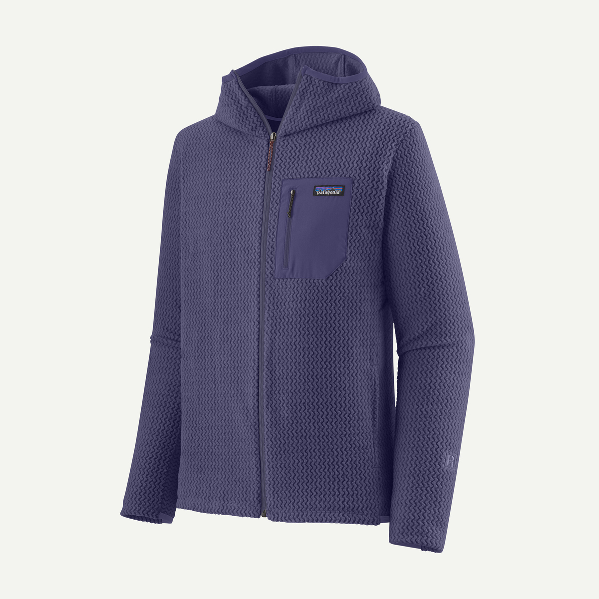 Patagonia R1Airフルジッパー グリッド 中空性の糸を使っておりさらに優れた保温性を持っており蒸れ対策もバッチリのモデル