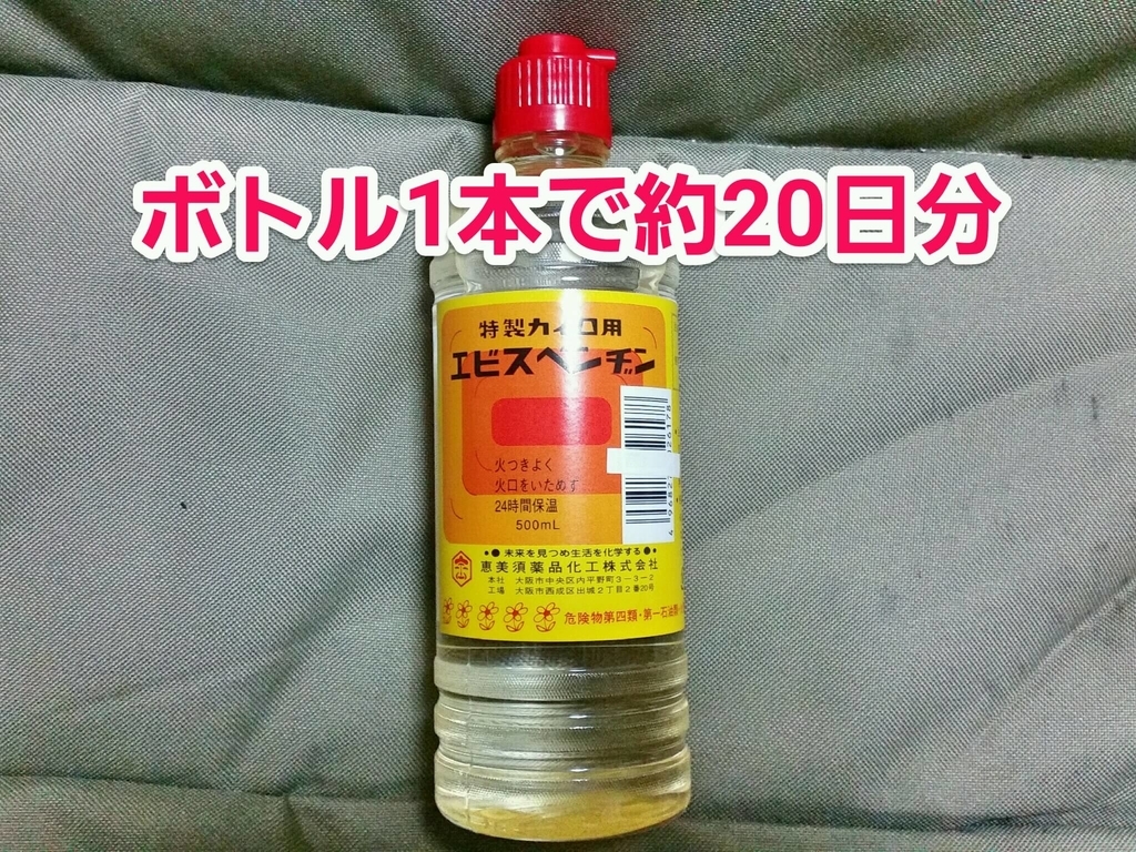 ベンジン　ハクキンカイロ燃料用