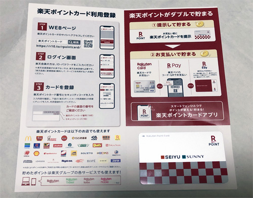 西友楽天ポイントカード