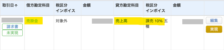 MFクラウド仕訳例