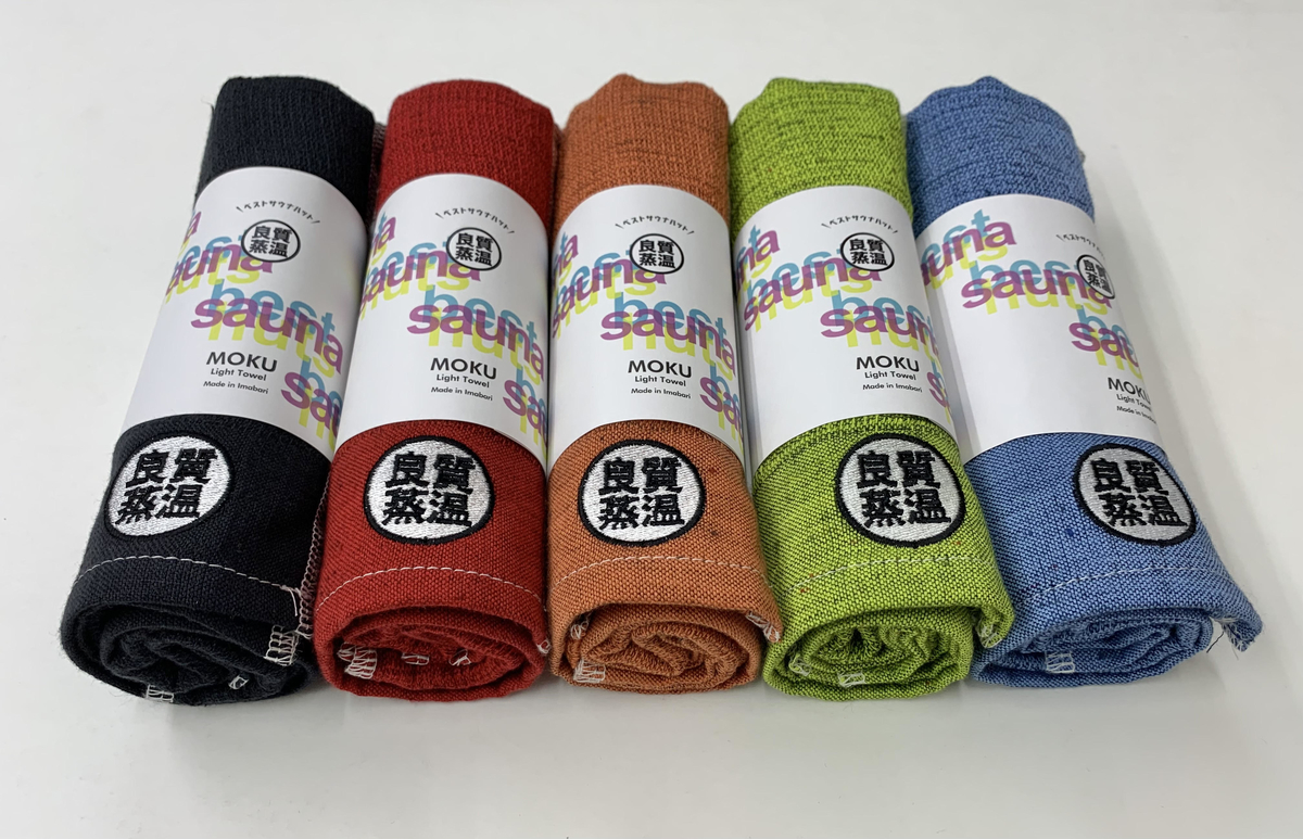 ベストサウナハット　サウナハット➕mokuタオル Kontex MOKU 別注品 フェイスタオル 良質蒸温 刺繍入り - ベスト