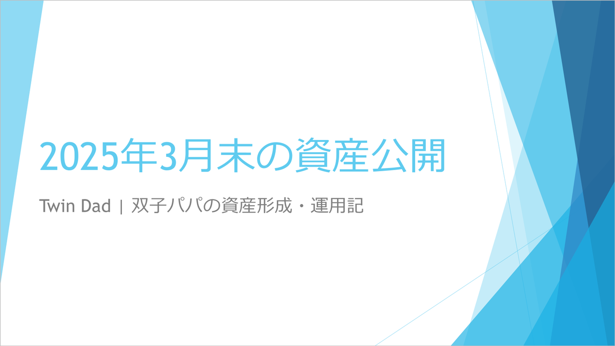 2025年3月の資産状況