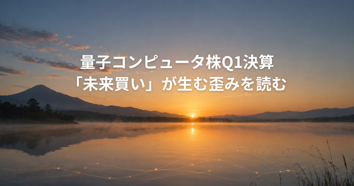量子コンピュータ株Q1決算:「未来買い」が生む歪みを読む