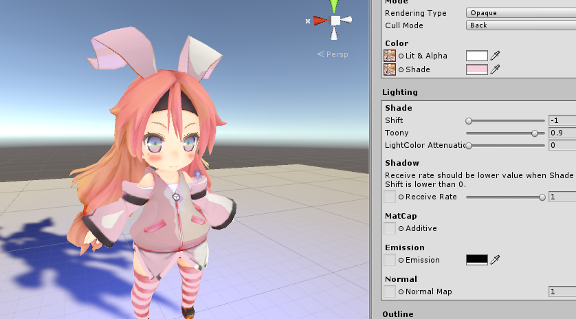 キャラクターのシェーダー比較 Standard Unlit Mtoon Cubed Unitychantoon トマシープが学ぶ